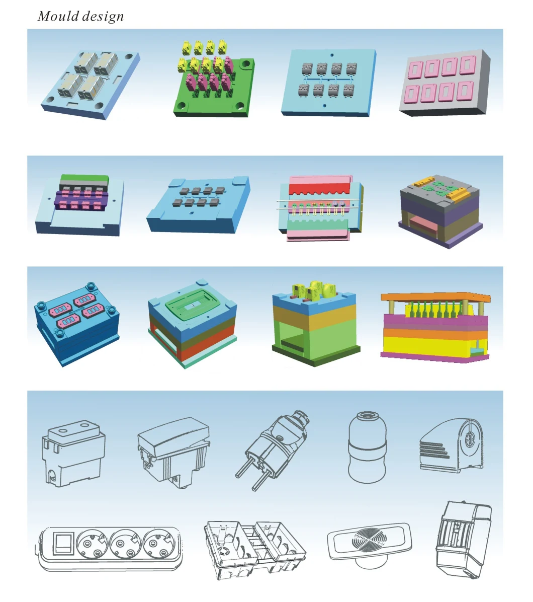 Customized Plastic Injection Mould for Electric LED Lamp Holder